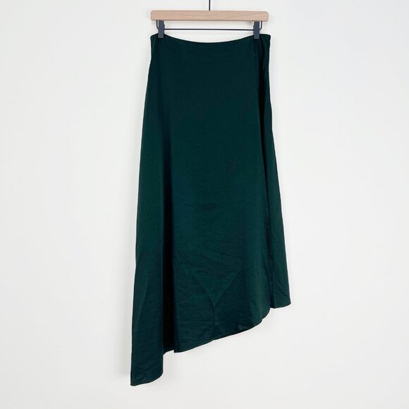 New SELECTED Femme Asymmetrical High Rise Midi Skirt Flowy Fall Winter Christmas - Picture 5 of 11